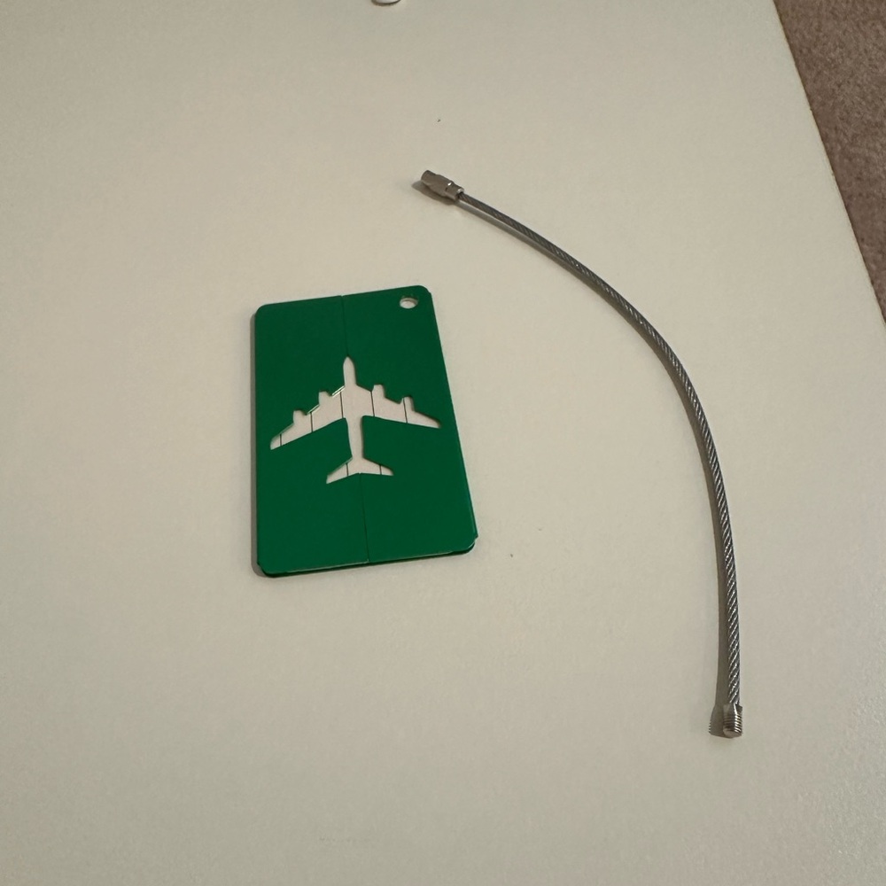 Pair of Metal Metallic Luggage Tag